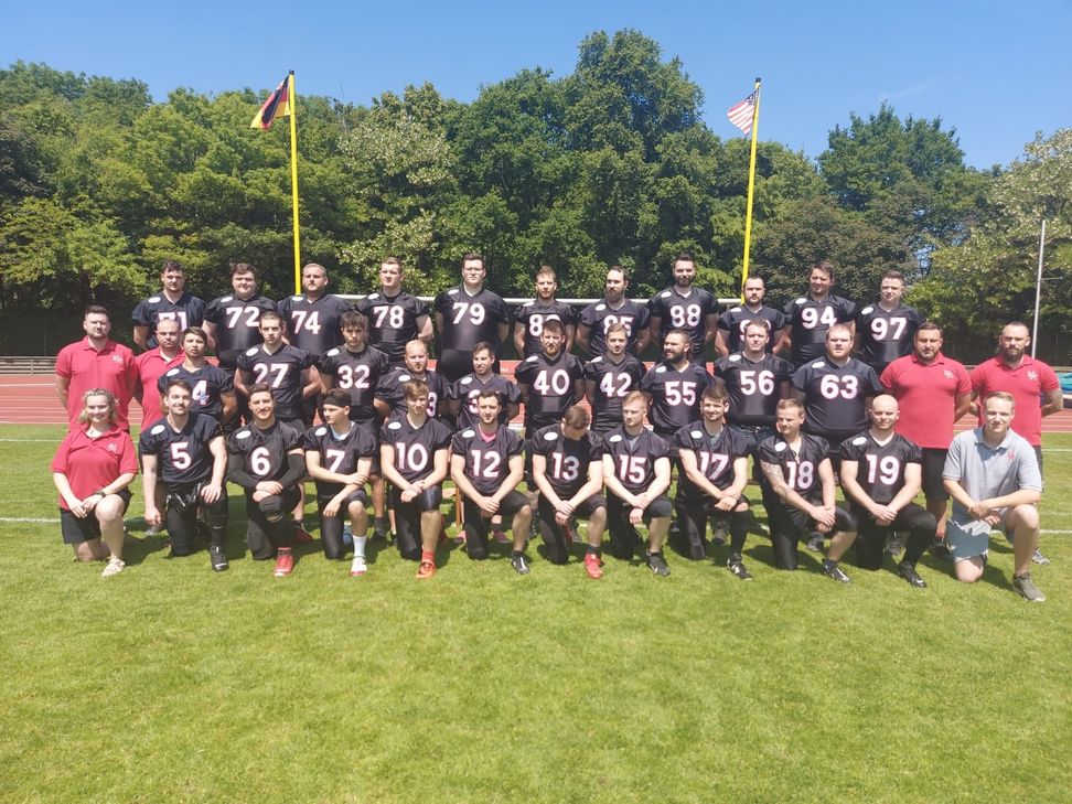 Neuwied Raiders Spieler und Coaching Staff