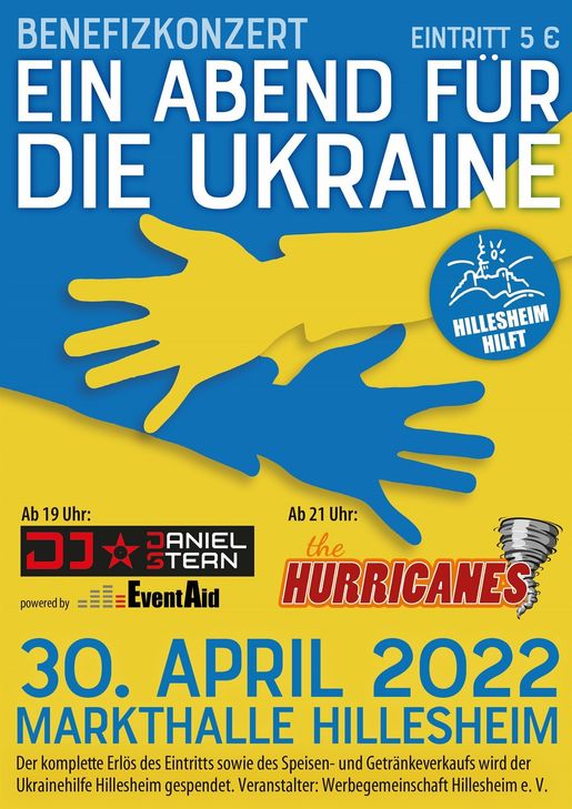 Am 30. April findet der "Ein Abend für die Ukraine" statt.
