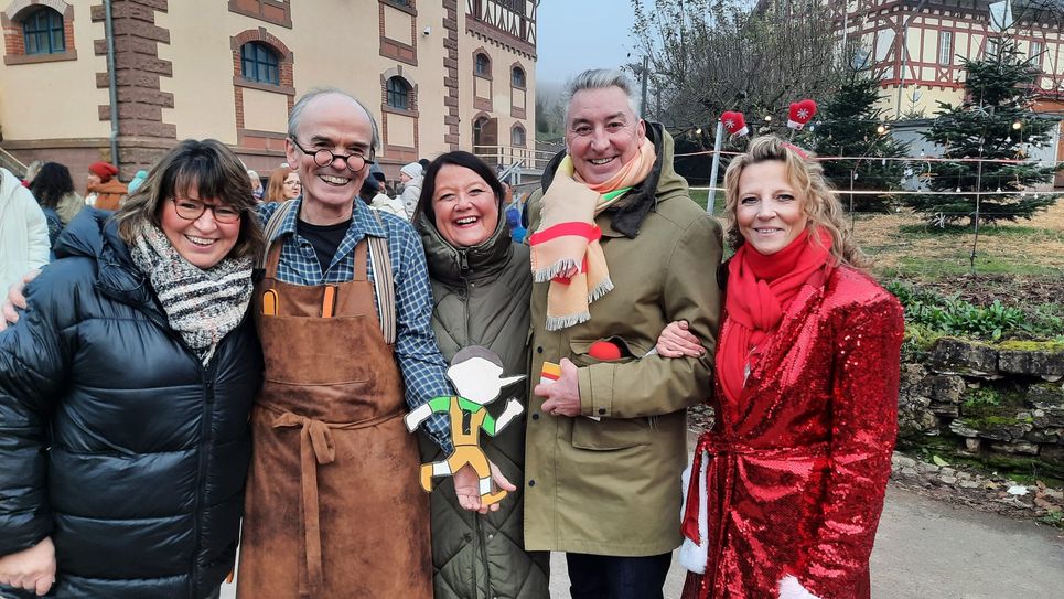 Moderatorin Marion Keukert-Parth, Klaus Michael Nixvom Theater Trier, Petra Moske, Moderator Thomas Kiessling, Sonja Storz von den Tanzmäuse Schweich