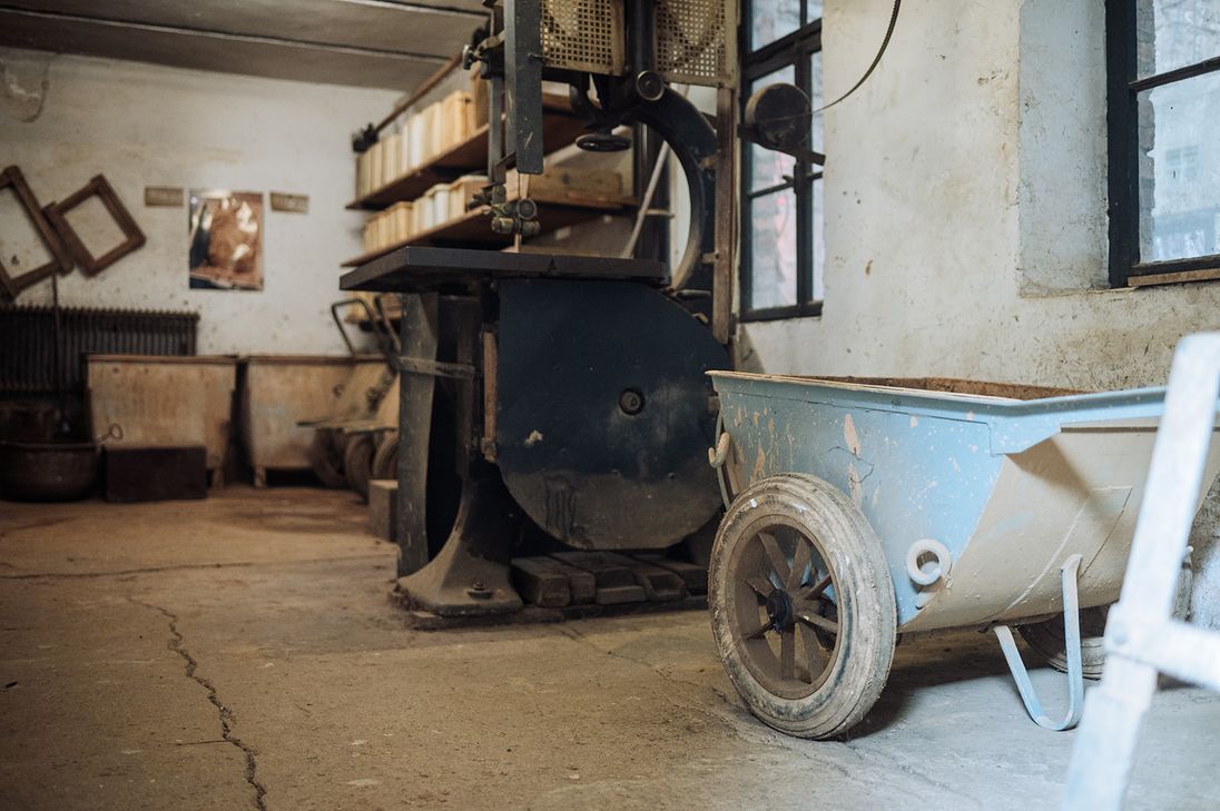 Die historische Lehmmaschine ist ein Unikat und mehr als 100 Jahre alt. Sie steht im Museum Glockengießerei Mabilon.