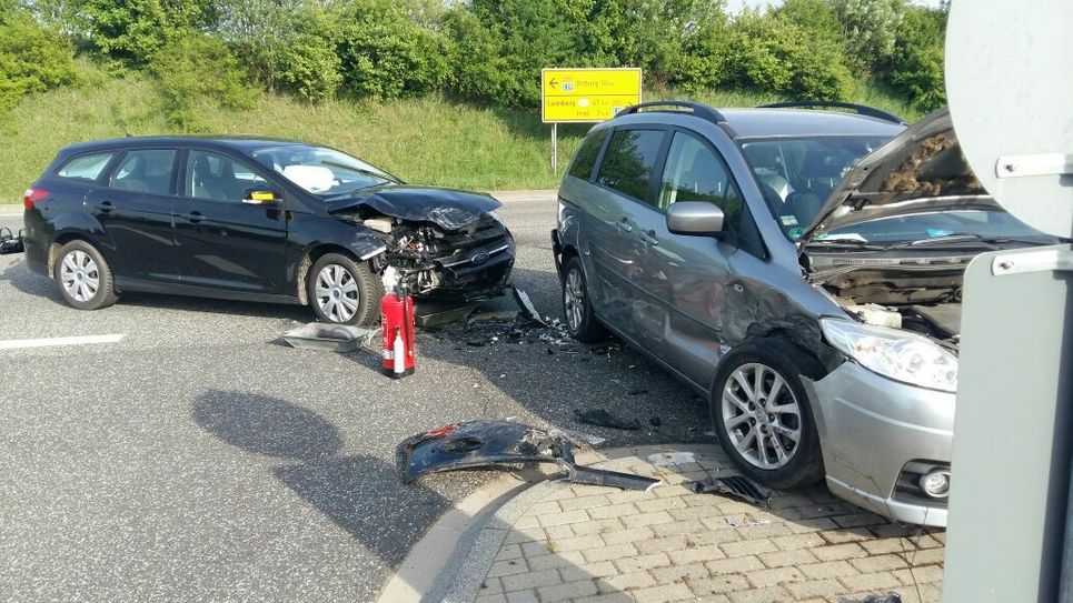 Unfall im Kreuzungsbereich. Foto: Siko