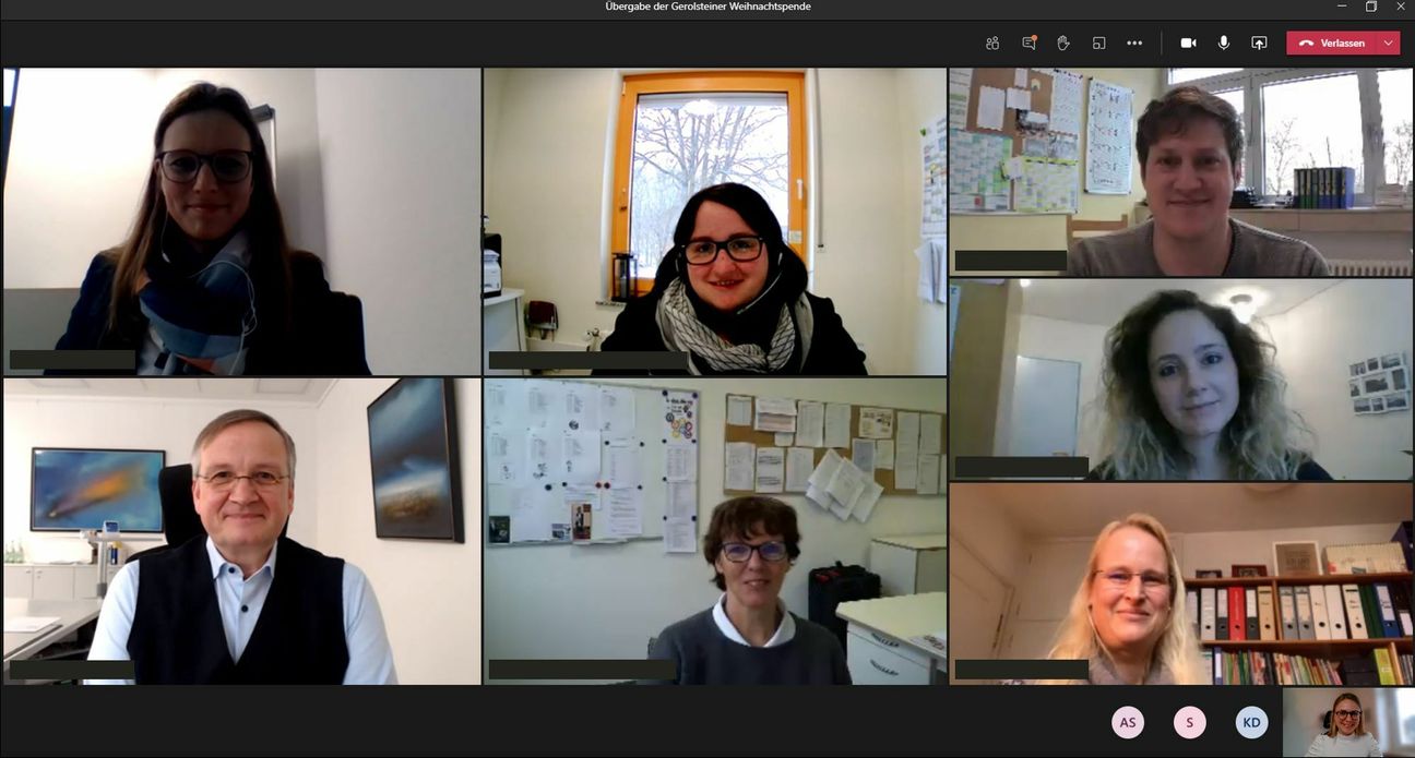 Nach der digitalen Spendenübergabe tauschten sich Vertreter der pädagogischen Einrichtungen und des Gerolsteiner Brunnens aus. Foto: Gerolsteiner Brunnen