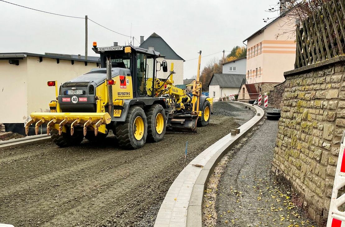 Die Bauarbeiten in Kümbdchen laufen und kommen gut voran.