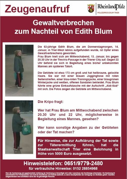 Fahndungsplakat der Polizei. Foto: Polizei