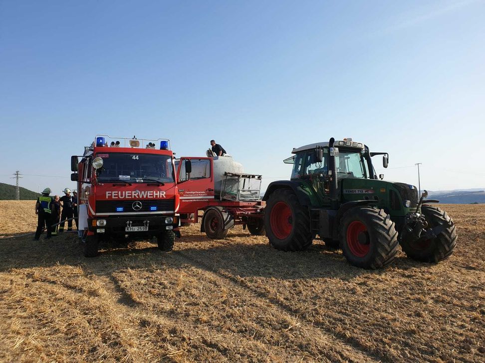 Auch in Duchroth brannten Felder.