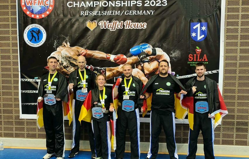 Die Kämpfer von links nach rechts: Joscha Krause,Dominik Pütz,Sonja Zang,Mikel Baus,Kevin Baus und Falk Bartz