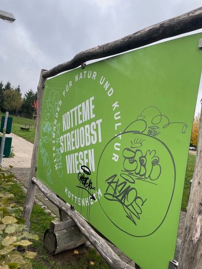 Das betroffene Werbeschild.