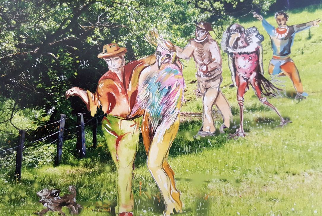 »Wandervögel freuen sich immer, wird das Wetter nicht mehr schlimmer. Wandervogel freut sich weiter, wird das Wetter wieder heiter.« Maf Räderscheidt & Stephan Everling; Die Wandervögel, Eifelbildverlag, ISBN: 978-3-946328-25-4, 14,90 Euro