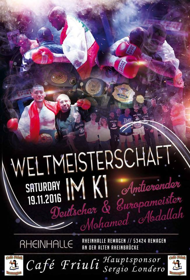 Das Plakat für den WM-Fight.