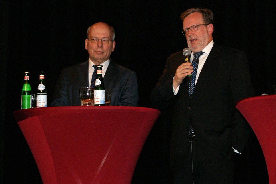 GdP-Präsident Rainer Wendt (links) und MdB Bernhard Kaster (CDU). Foto: Kreller
