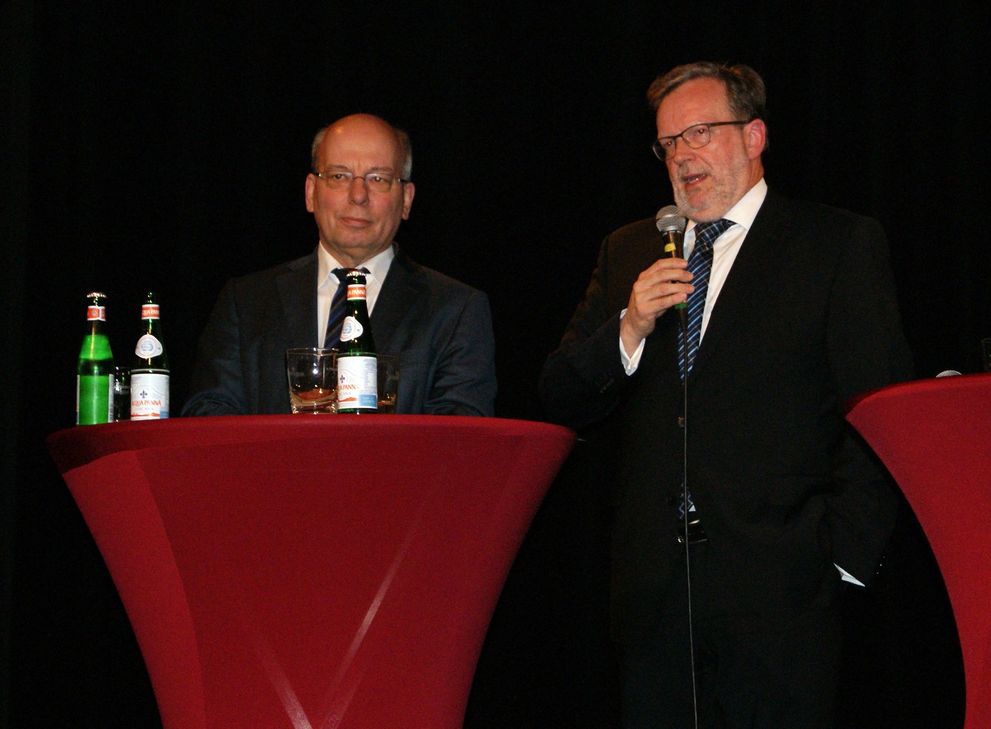 GdP-Präsident Rainer Wendt (links) und MdB Bernhard Kaster (CDU). Foto: Kreller