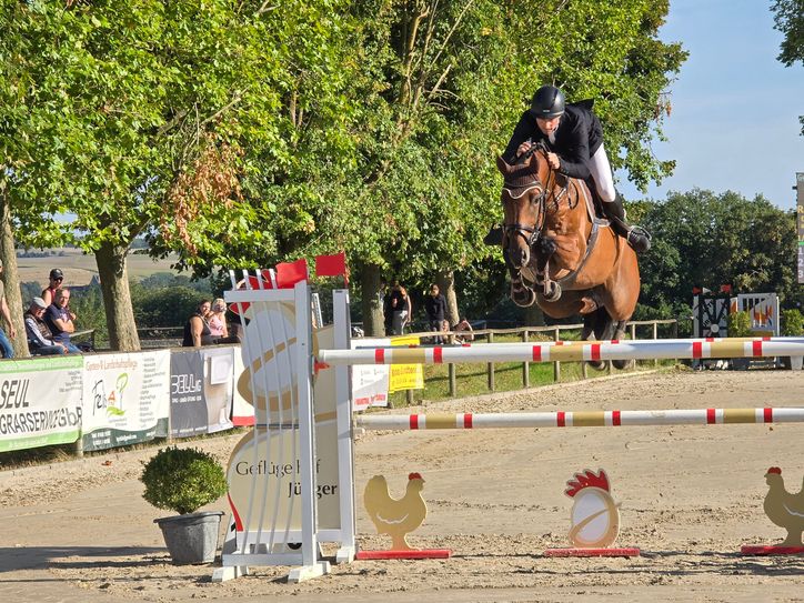 Ralf Jünger auf Carlo beim Turnier.