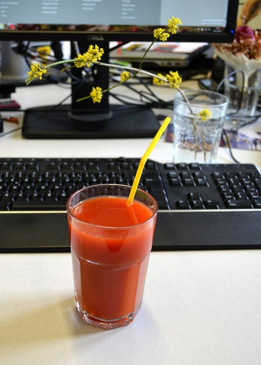 Mittags: Gemüsesaft