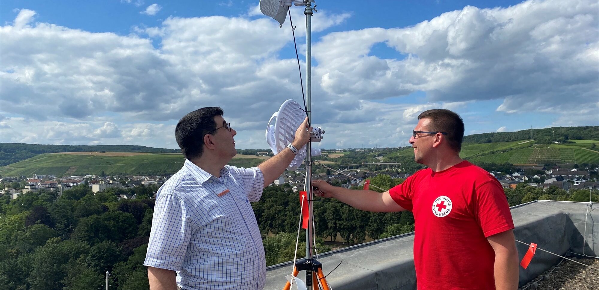 Das DRK-Team beim Einsatz in Bachem.