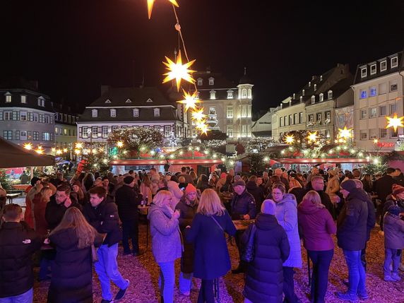 Auf dem Marktplatz lässt es sich gut feiern.