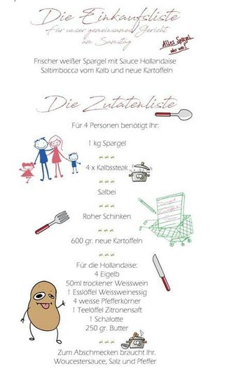 Für alle die live mitkochen möchten, hier die Zutatenliste.