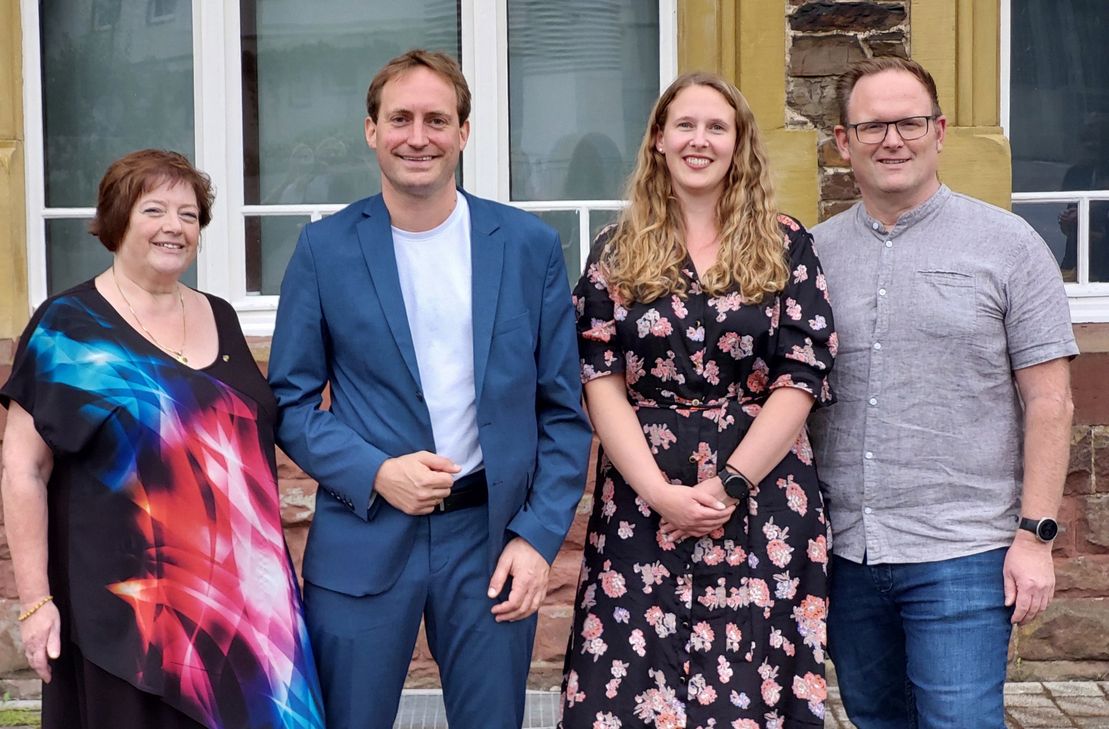 (v.l.): Inge Müller (Beigeordnete, CDU), Roman Bastgen (Stadtbürgermeister), Alexandra Monzel (1. Beigeordnete, CDU) und Florian Meurer (Beigeordneter, SPD).
