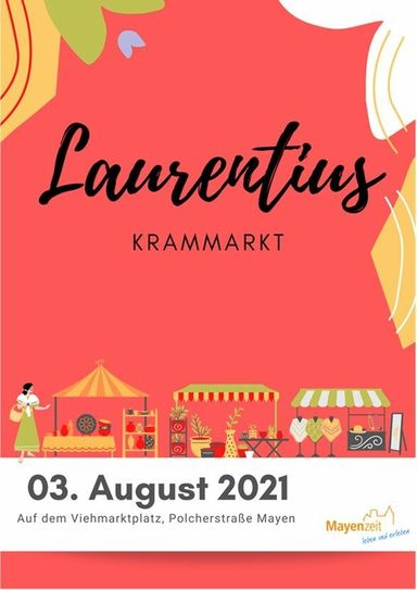 Plakat zum diesjährigen Laurentiusmarkt. Grafik: Stadt Mayen