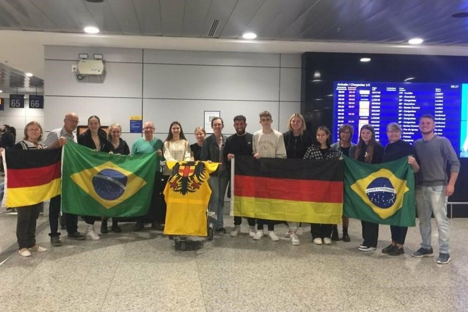 Am Flughafen von Porto Alegre wurden die Bopparder herzlich von Mitgliedern des "Circulo de amigos de Boppard" begrüßt.
