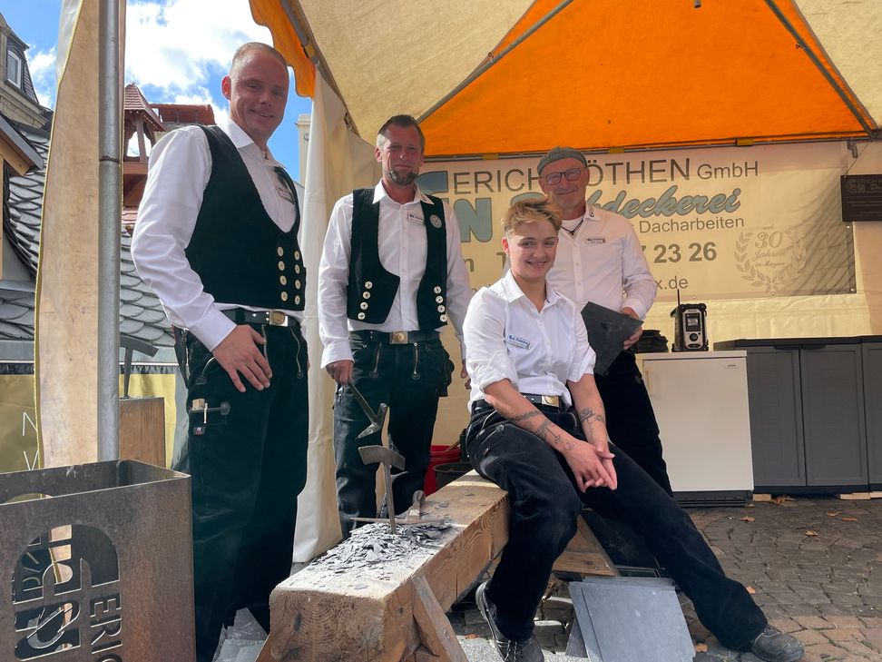 Handwerk zum Anfassen auf dem Marktplatz.