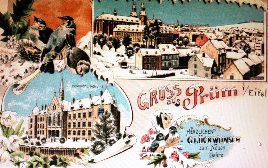 Eine weihnachtliche Grußkarte aus dem Jahr 1904, Prüm