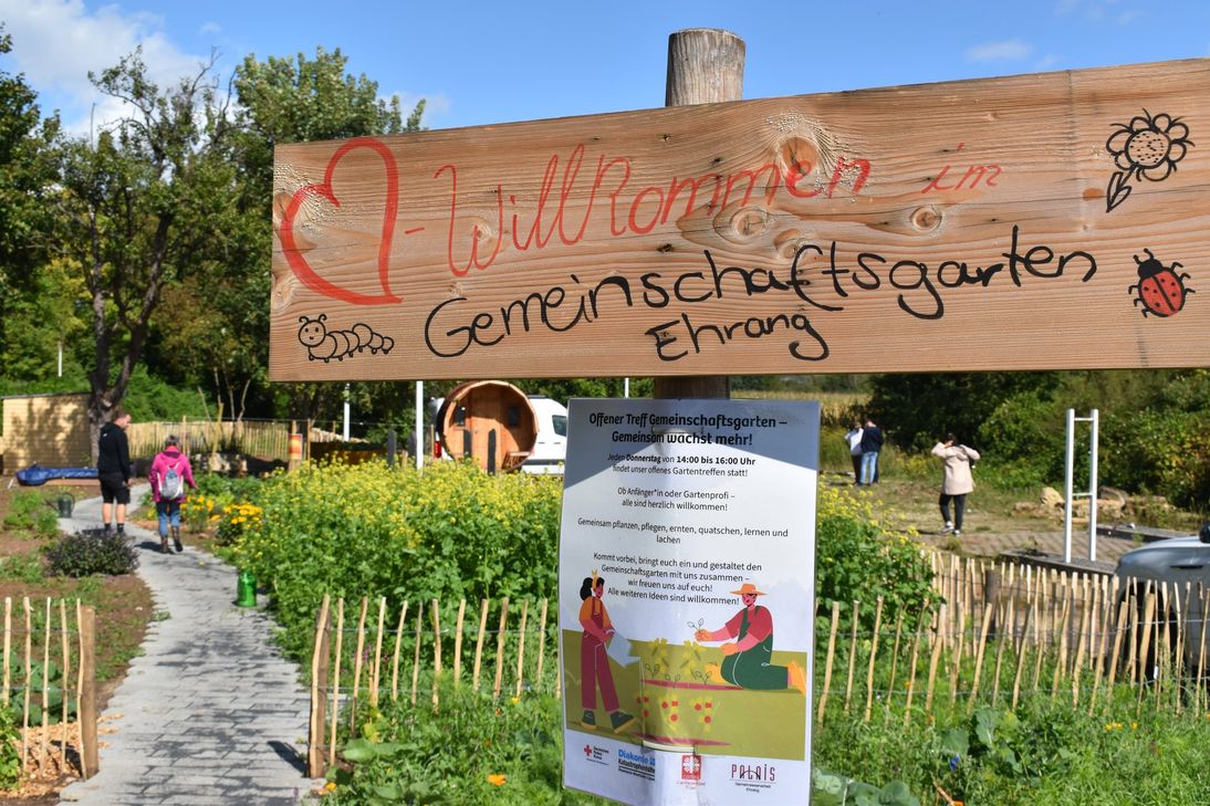 Der Eingang des Gemeinschaftgartens Ehrang.