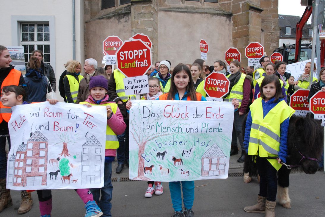 Die Bürgerinitiative "Stoppt den Landfraß in Trier - Brubacher Hof" setzt sich bereits seit mehreren Jahren gegen die Errichtung eines Neubaugebietes ein. Foto: Archiv