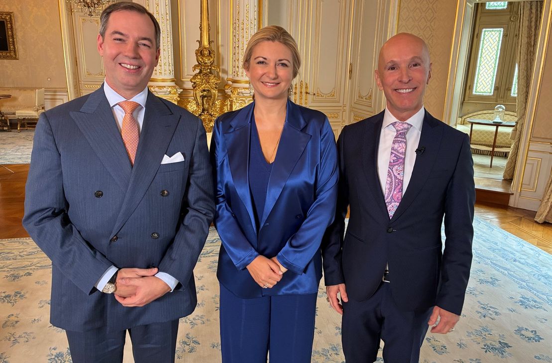 Michael Begasse und das neue Herzogenpaar Guillaume und Stéphanie von Luxembourg