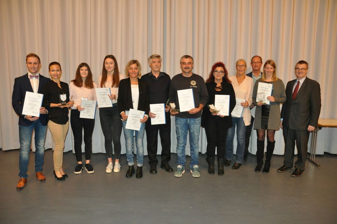 Zahlreiche Sportler konnten für herausragende Leistungen geehrt werden.