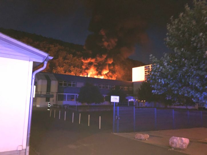 Abgebrannt: Die Harald-Fissler-Schule in Idar-Oberstein.