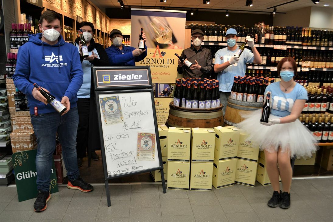 "Esch Alaaf": Ein Euro von jeder verkauften Flasche Karnevalswein für den KV "Escher Wend".