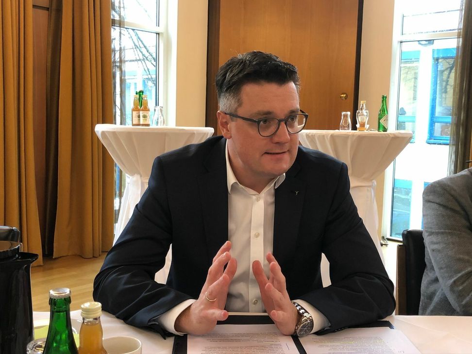 Zum Jahresende blickte Dr. Tim Grüttemeier auf sein erstes Jahr als Städteregionsrat zurück und nannte die wichtigsten Punkte für 2020 in der Region. Foto: T. Förster