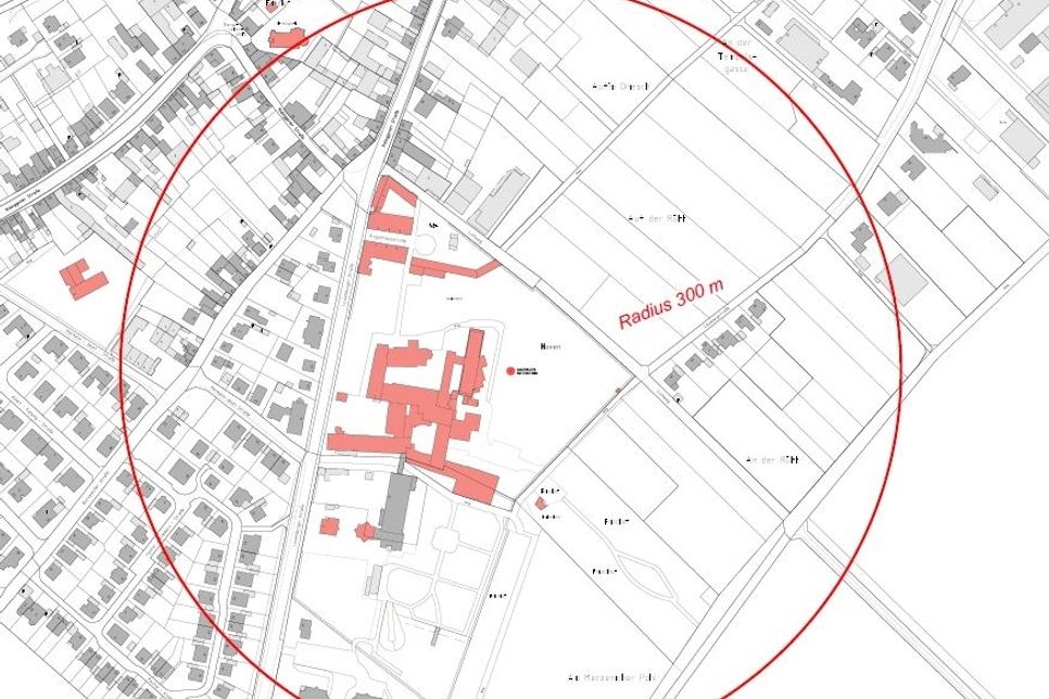 Diese Karte zeigt den Bereich, der evakuiert werden muss. Am Ende des Artikels ist ein Link zu einer vergrößerten Ansicht des Evakuierungsbereiches zu finden. Foto: Stadt Zülpich