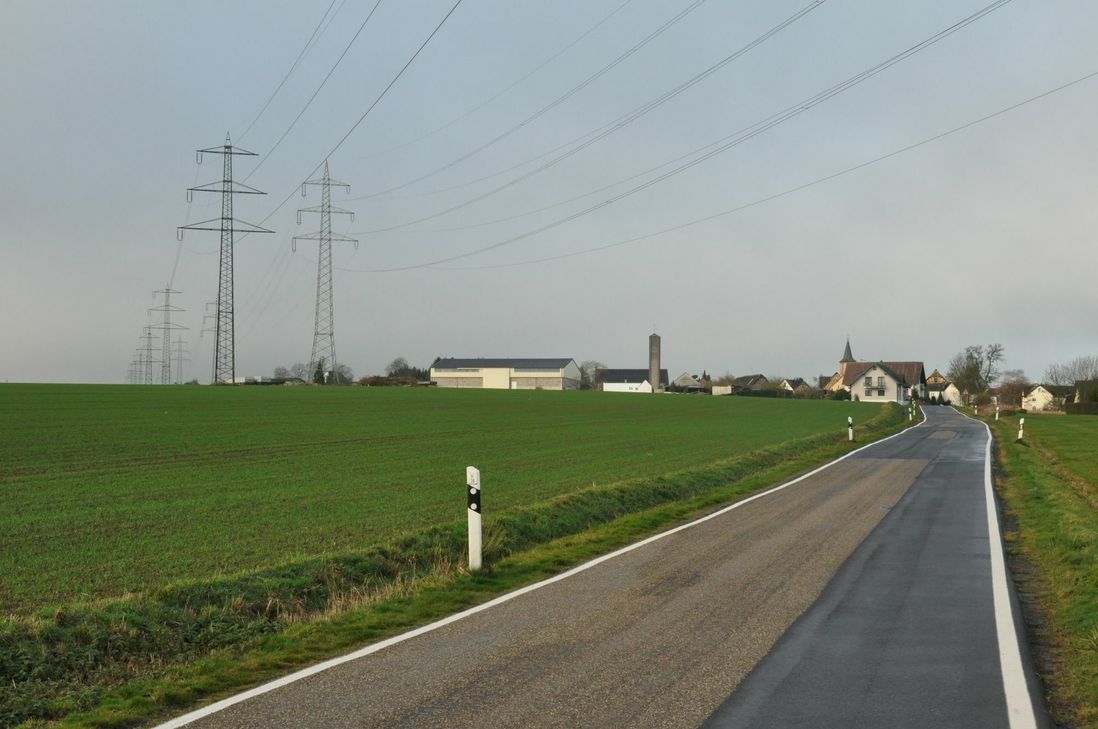 Das ist der Ist-Zustand der Stromleitungen bei Forst. Jetzt sollen die Masten noch "wachsen".