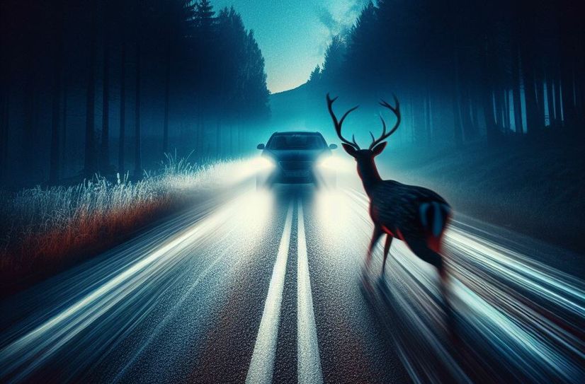 Wildunfall mit Folgen: Der 27-jährige Unfallfahrer wurde verletzt ins Krankenhaus gebracht - und war alkoholisiert und ohne Führerschein unterwegs.