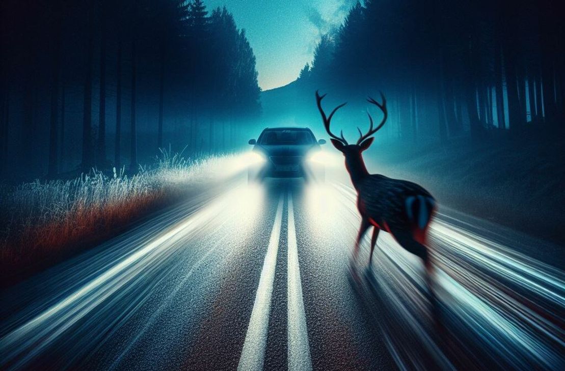 Wildunfall mit Folgen: Der 27-jährige Unfallfahrer wurde verletzt ins Krankenhaus gebracht - und war alkoholisiert und ohne Führerschein unterwegs.