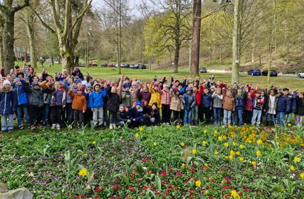 Die Ostereiersuche der Grundschule Bad Salzig fand im Kurpark statt.