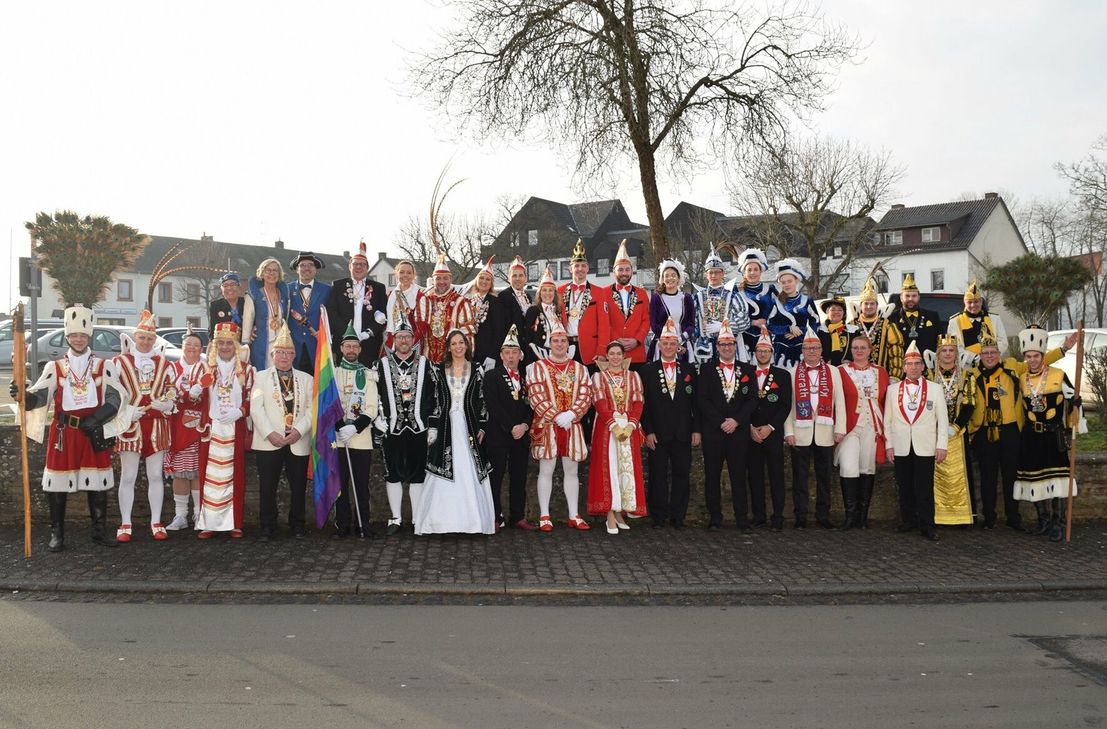 Zum Start des Prinzenempfangs gab es das traditionelle Gruppenfoto.
