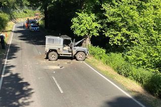 Der Fahrer dieses Wagens wurde bei dem Unfall schwer verletzt.