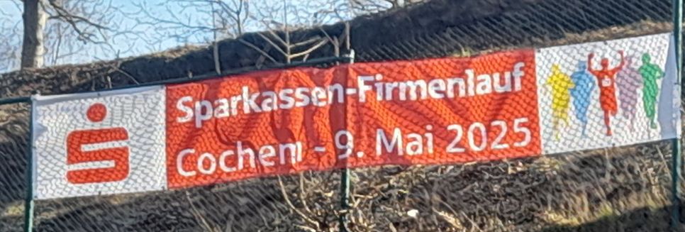 Banner im Moselstadion in Cochem