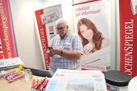 Auch der WochenSpiegel war natürlich mit einem Informationsstand vertreten.