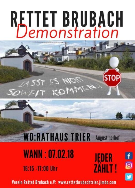 Der Verein "Rettet Brubach" ruft zur Mahnwache vor dem Rathaus auf. Foto: FF