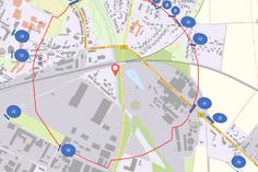 Der Evakuierungsradius beträgt 500 Meter um die Fundstelle der Bombe. (Bild zum vergrößern anklicken)