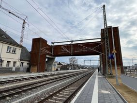 Gleise am Bahn-Haltepunkt Trier-West