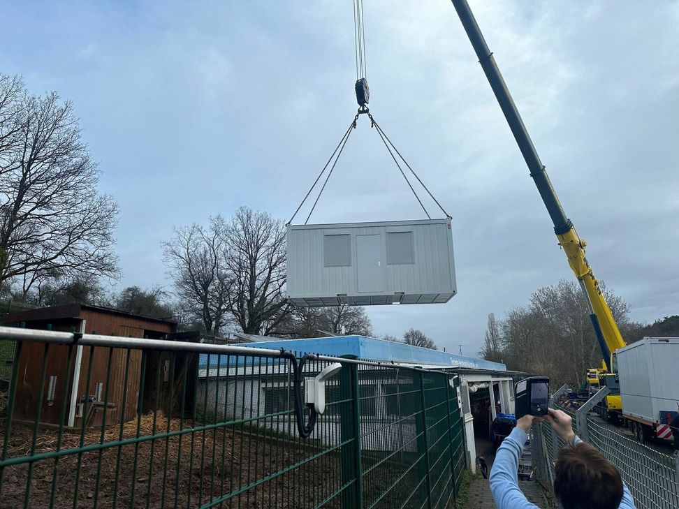 Mit drei Containern wird im Tierheim Mechernich dringend benötigter Platz geschaffen.