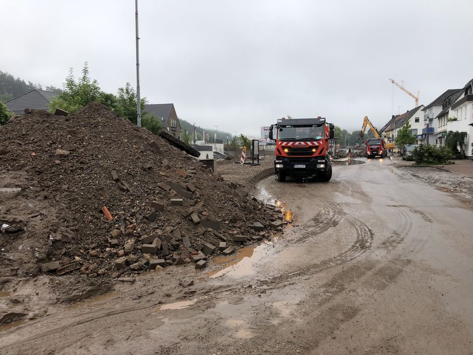 So sah es dort unmittelbar nach der Flut aus.