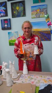 ... und Skulpturen werden hergestellt.