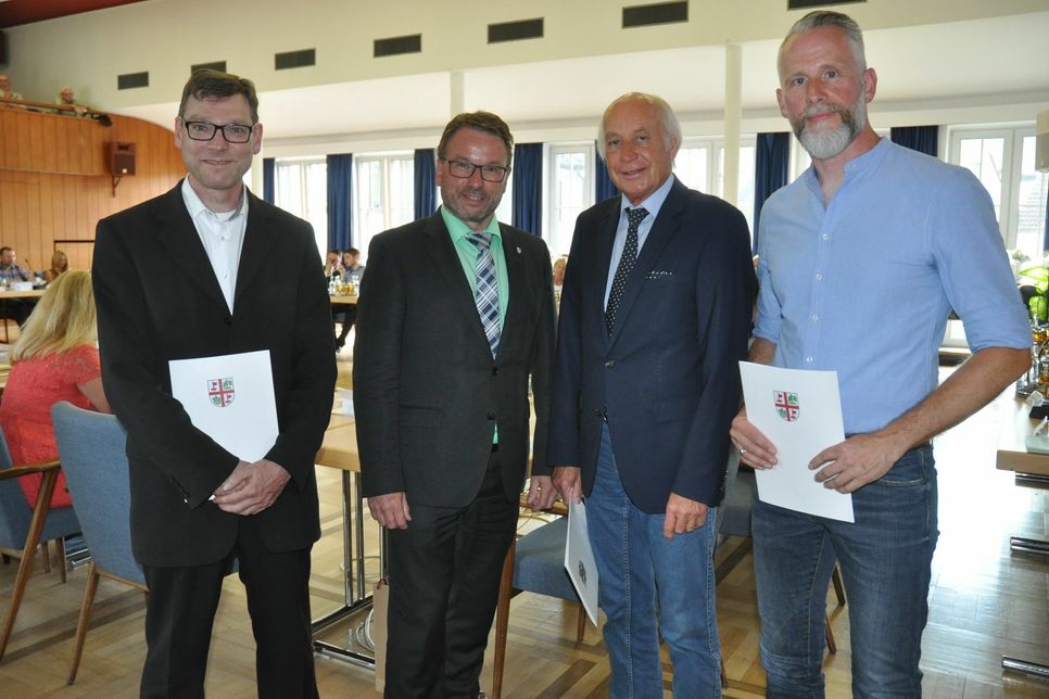 Von links: Thomas Schroeder, Oberbürgermeister Wolfgang Treis, Bernhard Mauel und Christoph Michels.