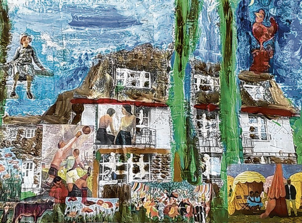 Mit diesem lebensfrohen Bild erfreute eine Bewohnerin des St. Josefs-Hauses zum 20-jährigen Bestehen im Jahr 2024. Nun hat es dort gebrannt.