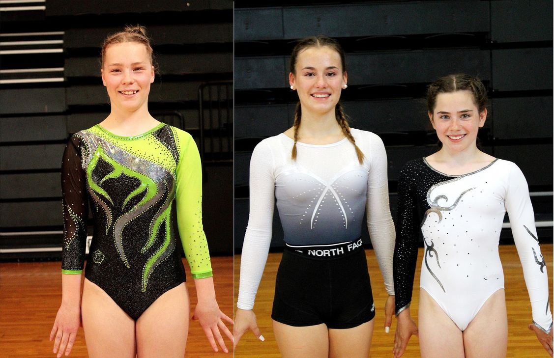 Über ihre erfolgreiche Teilnahme an den RLP-Meisterschaften freuten sich (v. l.): Janina Höving, Emma Kölsch und Louisa Gründler.